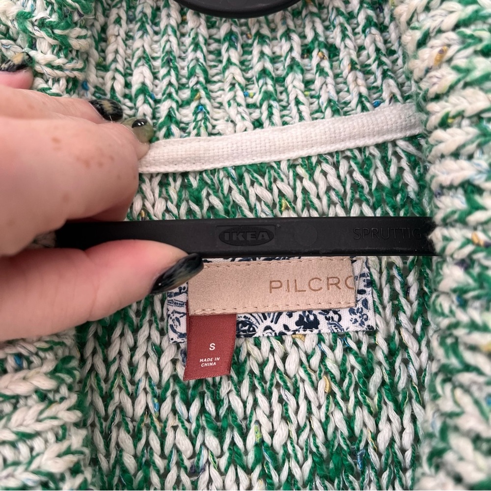 EUC Pilcro Anthropologie Sunset Embroidered Cardigan size Small - Picture 11 of 13